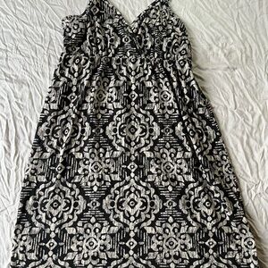Sonoma Cream and White Sleeveless Sundress